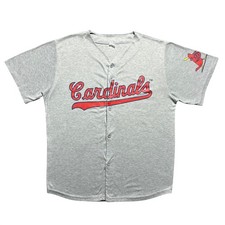 St Louis Cardinals Jersey XL Gray Short Sleeve Button Up MLB 1956 Replica SGA
