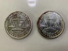 1 oz. Fine Silver .999 TRADE UNIT EAGLE & SCALES ROUND LOT OF 2