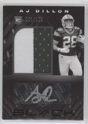 2020 Panini Black /199 AJ Dillon #222 RPA Rookie Patch Auto RC 0z0q