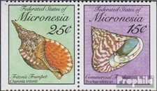 Mikronesien 144D/146D Couple neuf avec gomme originale 1989 gastéropodes marins 