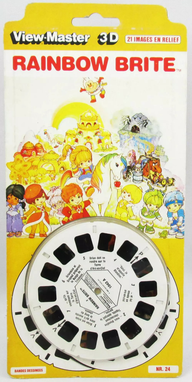Pochette 3 disques View-Master 3-D Rainbow Brite pour l'histoire du soir