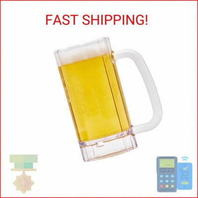 G.E.T. 00086-1-SAN-CL Shatter-Resistant Plastic Beer Mug / Stein, 16 Ounce, BPA