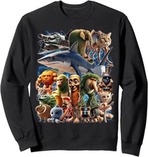 Italian Brainrot Costume Gen Z Character Collage Unisex Crewneck Sweatshirt