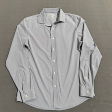 Rhone Shirt Men's Medium Black White Check Nylon Long Sleeve Classic Button-Up
