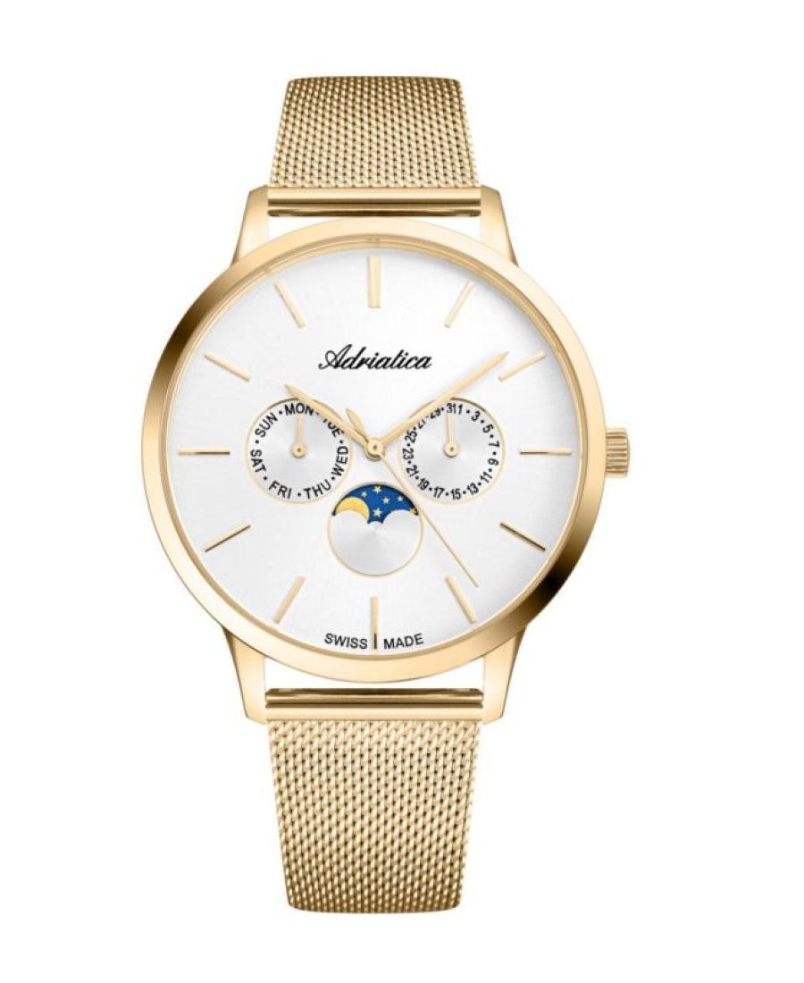 ADRIATICA Men Quartz Casual Watch Classic Dress Silver Dial Waterproof Swiss 41m image 5