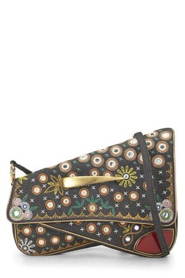 Navy Embroidered Denim Montaigne Chris 1947 Saddle Bag | eBay