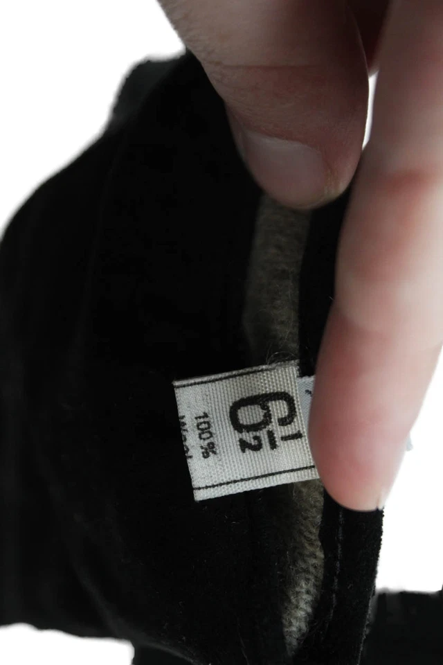 Guantes Barneys New York para mujer de gamuza con detalle de costuras borlas negros talla 6,5 Foto 3 de 4