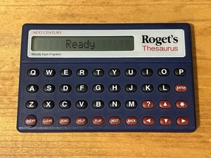 ROGET’S ELECTRONIC POCKET THESAURUS with NEW Battery Works Perfect Model NC-20