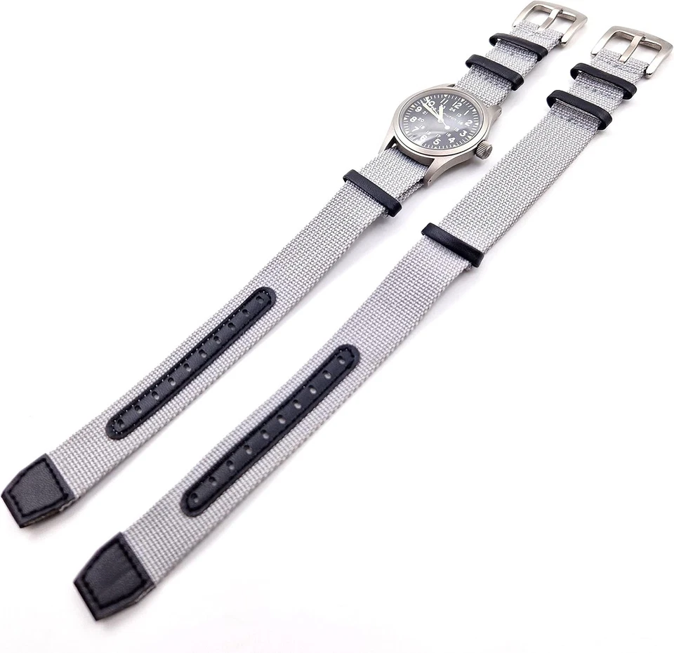 Bracelet Montre Nylon G10 Kaki 20mm Hamilton Compatible Militaire - Photo 3/4