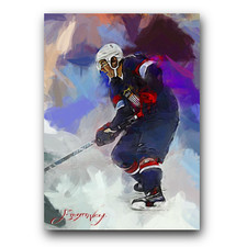 T.J. Oshie Art Card Limited 18/50 Edward Vela Signed (Washington Capitals)