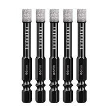 Dry Diamond Drill Bits 6mm For Porcelain Granite Glass Ceramics Marble Tile 5Pcs