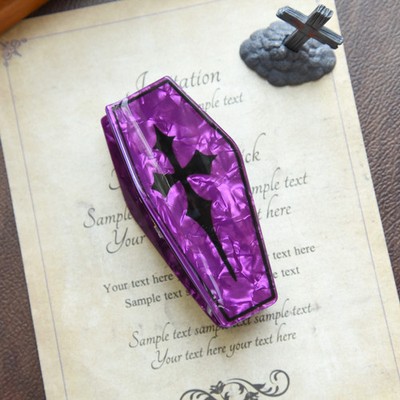 2026 NEW Halloween Mysterious Coffin Box Hair Claw Acrylic Claw Clips Horror Ser