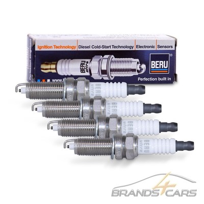 4x BERU ZÜNDKERZE FÜR HYUNDAI ACCENT ELANTRA i20 i30 ix20 KIA CEED CARENS RIO
