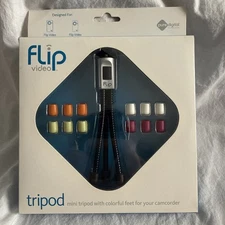 New Flip Video ATR1B Tripod Mini Tripod w/ Colorful Feet 