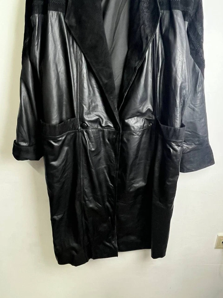 Pelle Studio Leather Suede Jacket Black Vintage Size M - Image 3 of 4