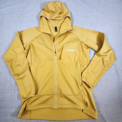 Adidas Terrex Hoodie Mens Medium Yellow Full Zip Performance
