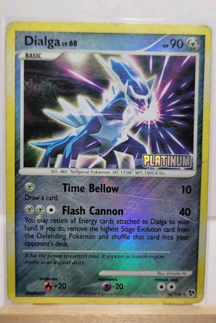 2008 Pokémon TCG Great Encounters Dialga Reverse Holo STAMPED Card 16/106