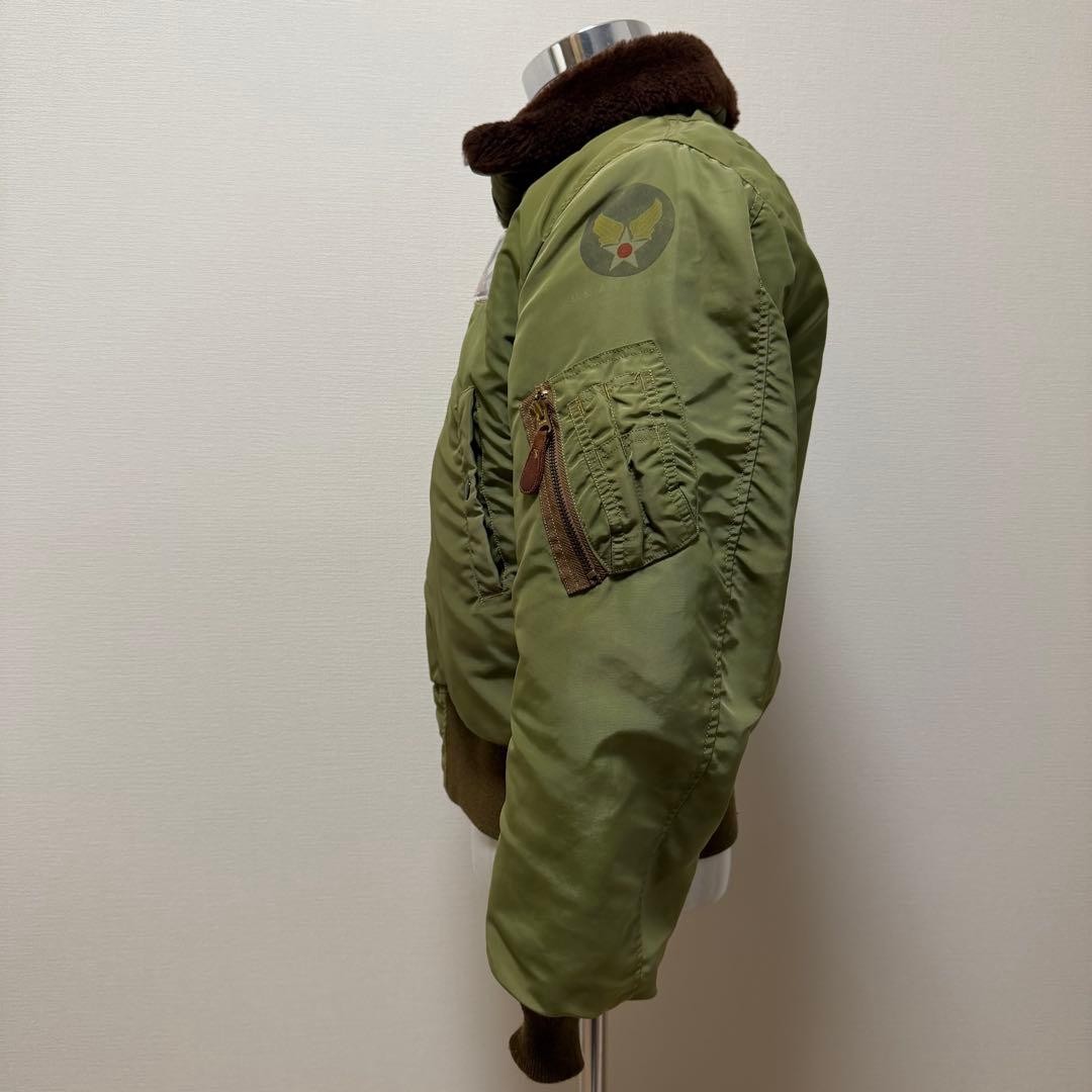 Buzz Ricksons B-15B Flight Jacket Collar Boa Khak… - image 3