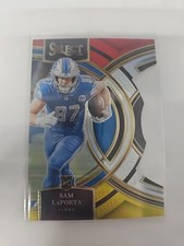 2023 Panini Select - Premier Level Red & Yellow Prizm Die-Cut #106 Sam Laporta