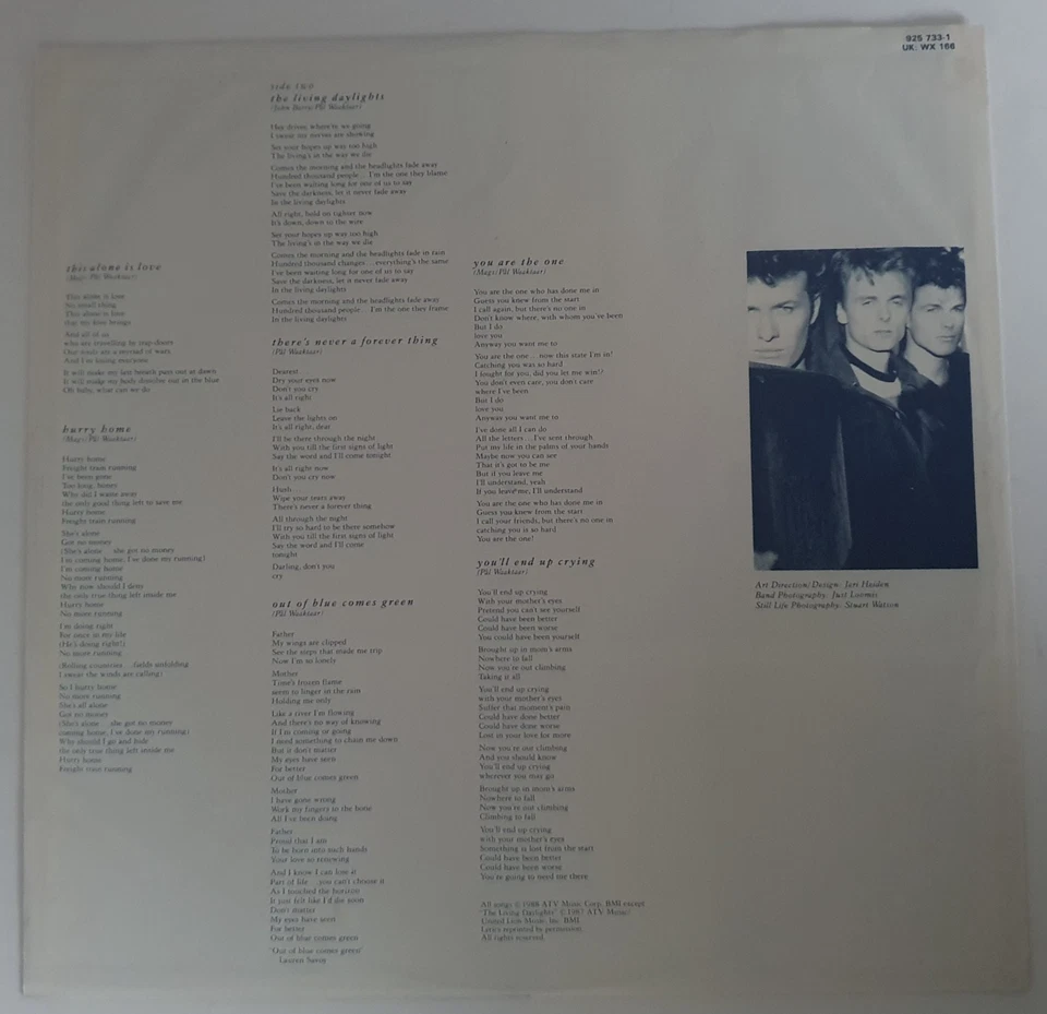 a-ha – Stay On These Roads (Vinyl, 1988), OIS, excellenter Zustand (EX) - Bild 3 von 4