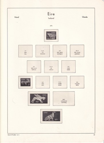 IRELAND LIGHTHOUSE BROWN HINGELESS ALBUM 1970 - 1999 118 PAGES (NO STAMPS) - Picture 4 of 24