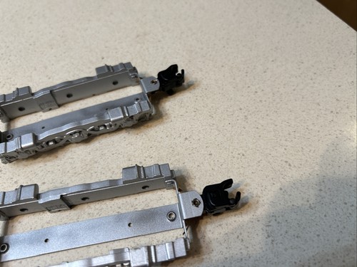 2 American Flyer Gilbert S Gauge 6 Wheel Diesel Silver Truck Frames W Couplers - Afbeelding 23 van 24