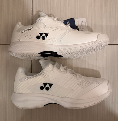 YONEX Sonicage Wide Unisex Tennis Shoes White/Black US Size 8 Grass/Omni Court