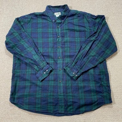 LL Bean Flanellhemd Herren XL bunt kariert gebürstete Baumwolle