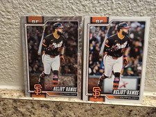 2026 Topps Series 1 Silver Crackle Foilboard Heliot Ramos SF Giants #8 & Base 