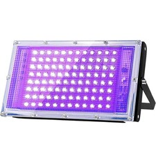 100W LED Black Light Powerful UV Spotlight, 395nm UV Lamp for Christmas Lights