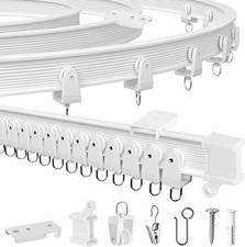 Flexible Bendable Ceiling Curtain Track, 16.4FT 5M , PVC  Stainless Steel  Ex