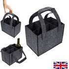 Wine Bottle Carrier 6 Bottles Felt Wine Bottle Holder Bag Reusable Foldable