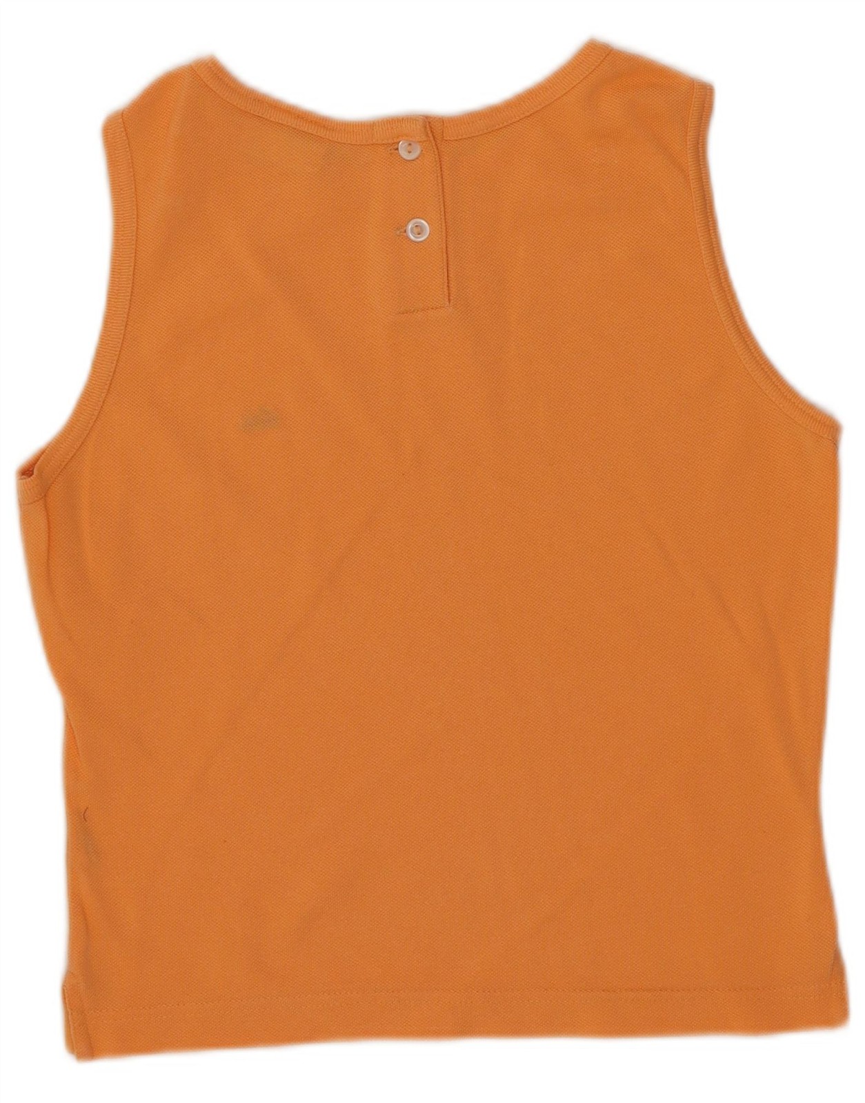 Lacoste Womens Crop Vest Top Size 36 Small Orange Cotton DL23 thumbnail 2