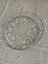 Dishes Studio Nova Salad Plate 'Winter Rose' Embossed Frosted Roses 7" Round