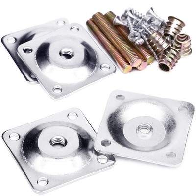Anwenk Leg Mounting Plates, Furniture 5/16'' (M8), M8 Plates 