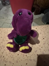 Vintage Barney the Dinosaur Plush 14” Purple The Lyons Group 1992 Open Mouth