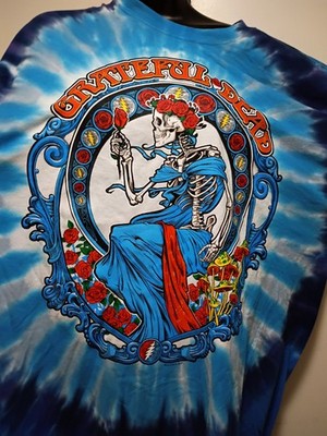 Liquid Blue Grateful Dead VINTAGE BERTHA w Stealie Tie Dye T Shirt 4x B4GOFREE