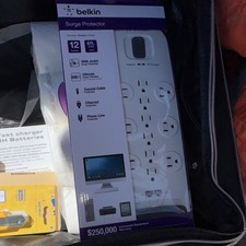 Belkin 12-Outlet Surge Protector 8ft Cord 3996J, Coaxial, Ethernet