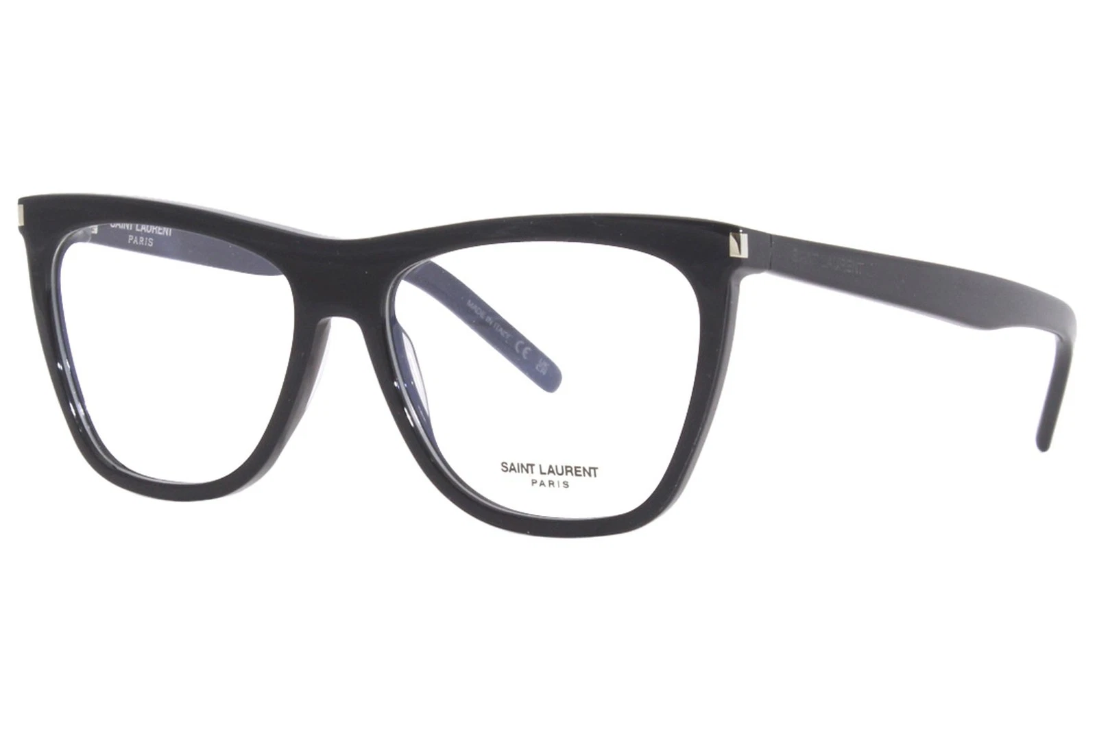 Saint Laurent SL 518 001 Eyeglasses Women's Black Full Rim Square Shape 56 mm