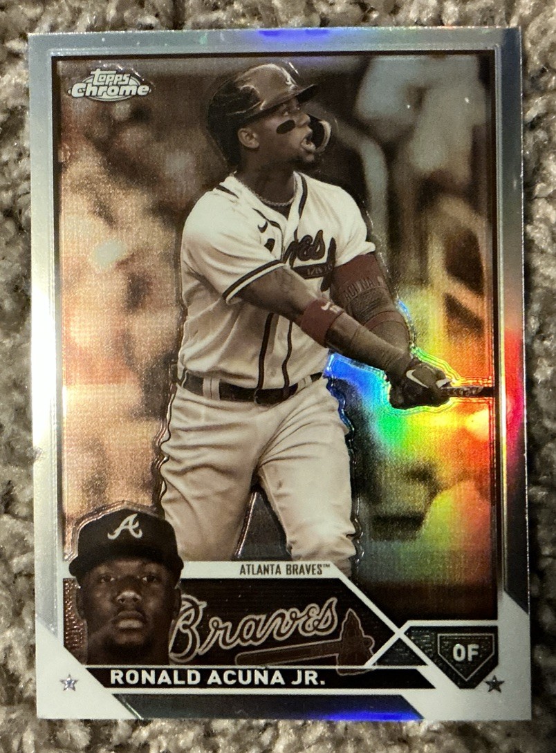 2023 Topps Chrome #39 Ronald Acuna Jr. Sepia Refractor Atlanta Braves