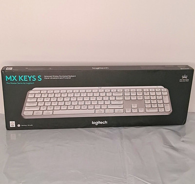 Logitech MX Keys S Illuminated Programmable Bluetooth Keyboard Pale Gray QWERTY