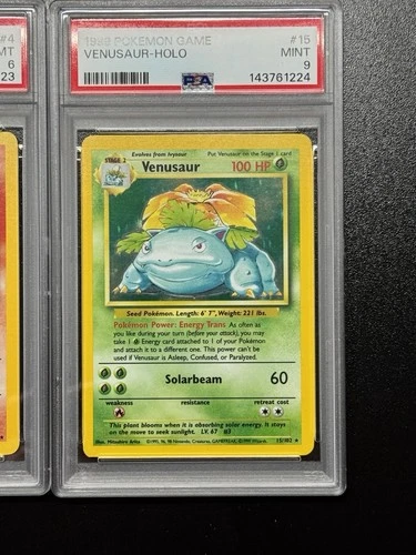 1999 Pokémon Game Base Set Unlimited Venusaur PSA 9 15/102