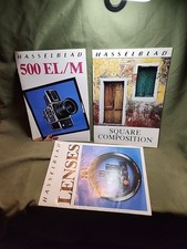 Lot 3 Vintage Hasselblad Camera Accessory Manual Booklets 500 EL/M Lens Square