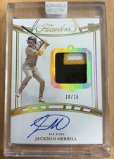 JACKSON MERRILL 2024 PANINI FLAWLESS SIGNATURE MATERIALS RC #FSM-JM 10/10!
