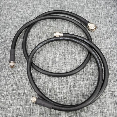 3' 2X Andrew CNT400 LMR400 N Male to Mini UHF Male RF Coax Jumper Cable 50 Ohm