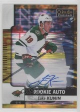 2017-18 O-Pee-Chee Platinum Rainbow Seismic Gold 6/25 Luke Kunin #R-LK Auto 2d8