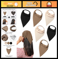 Boho Hair Scarf Headband for Women, Pretied Elastic Bandana Kerchief Accessory