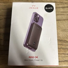 iWALK MAG X Slim Magnetic Power Bank Black 5000mAh Portable Charger LED Display