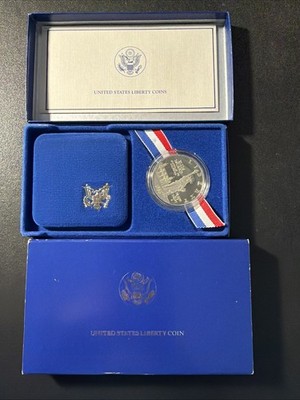 1986 US Liberty $1 Statue of Liberty Commemorative Coin w/ U.S. Mint Box OGP COA