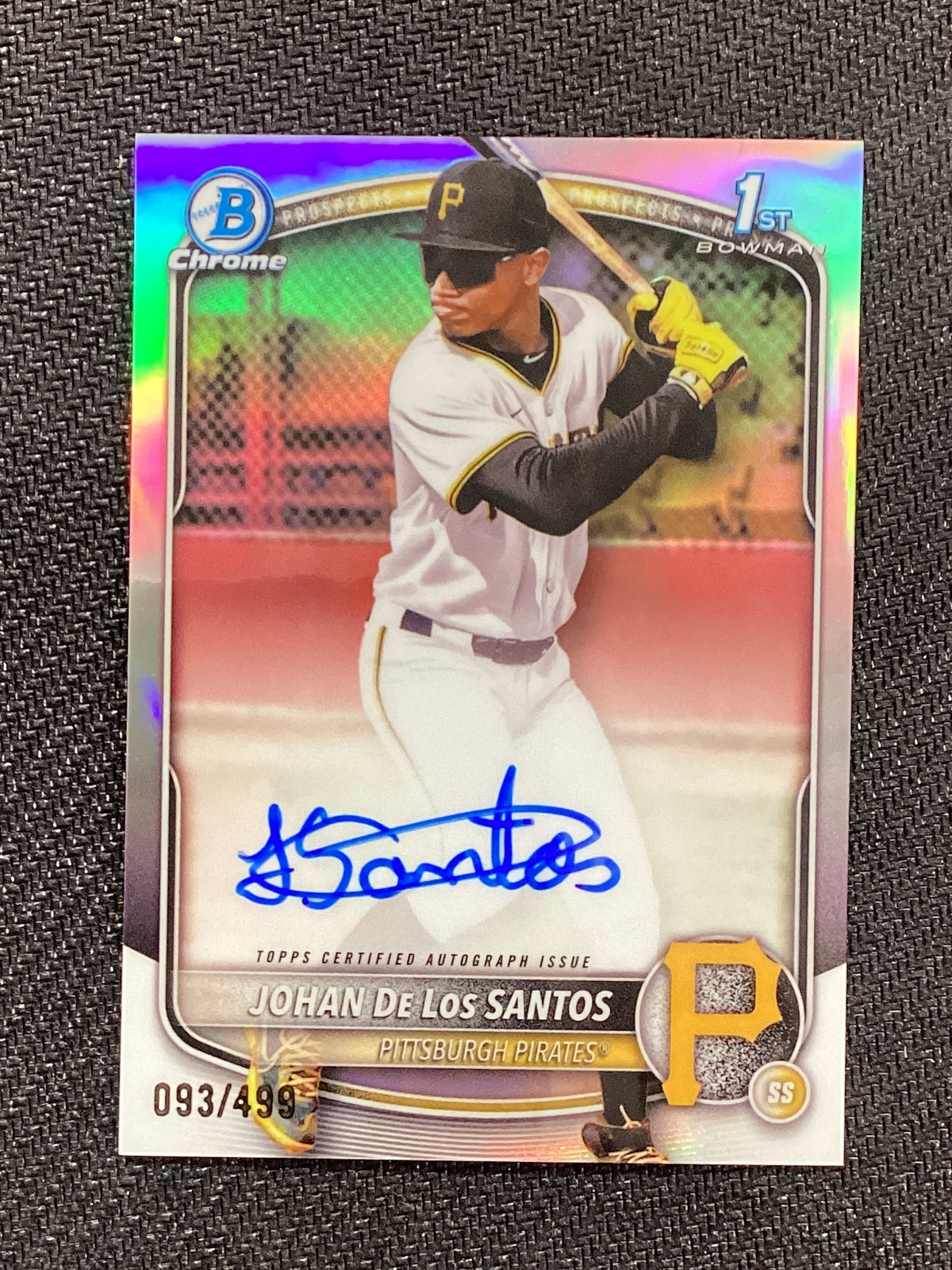 2025 Bowman Chrome #CPA-JDLS Johan De Los Santos Prospect Auto Refractor /499